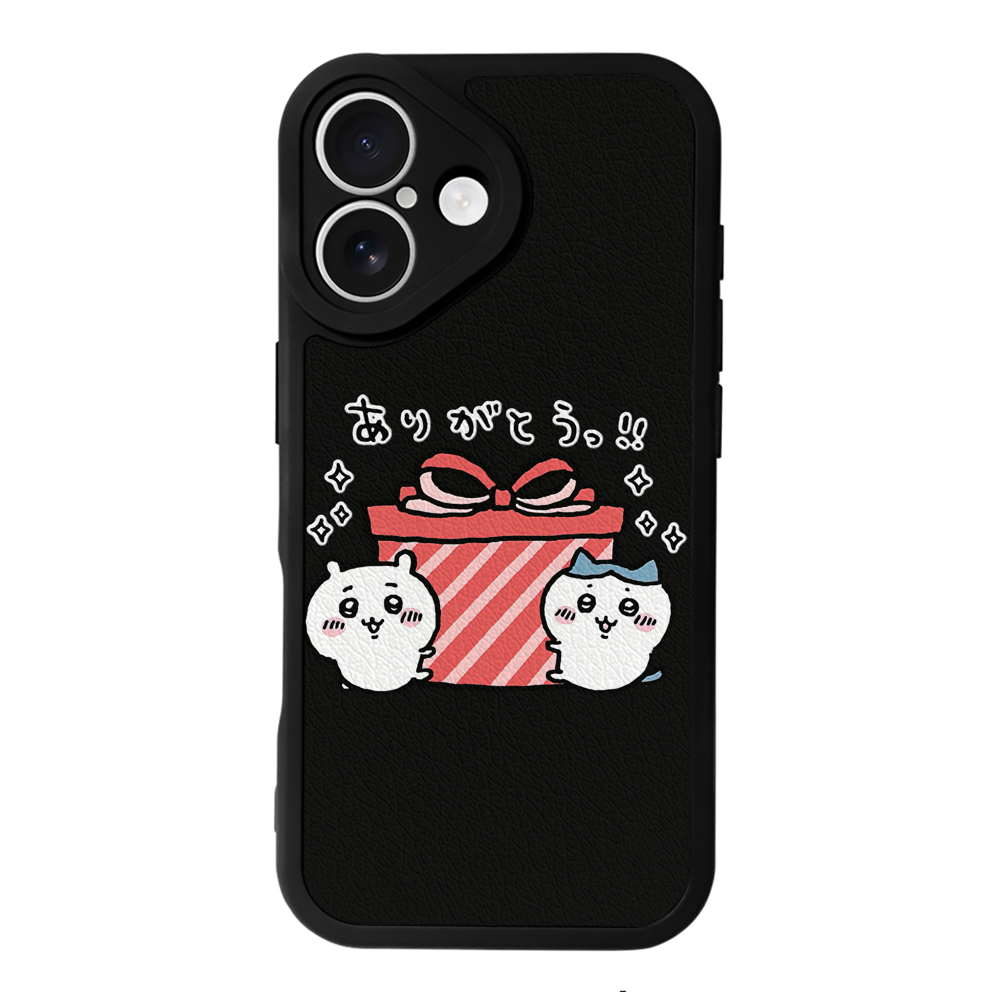 （画像用） ちいかわ ハチワレ Chii-kawa hachiware 【iPhone 16シリーズ対応】シリコンスマホケース（レザー調） 材質：シリコン
